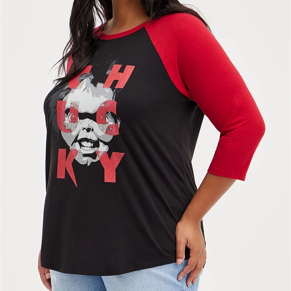 BNWT TORRID CHUCKY RAGLAN TOP